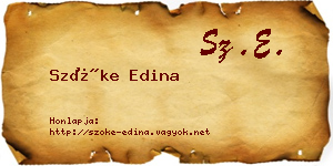 Szőke Edina névjegykártya