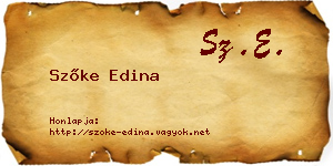 Szőke Edina névjegykártya